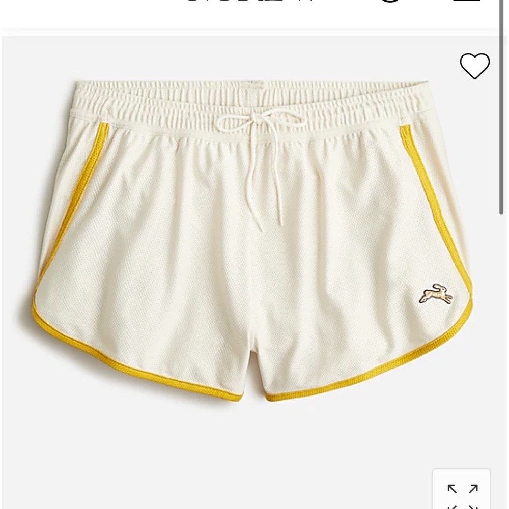 Limited-edition Tracksmith® X J.Crew Van Cortlandt  white & gold shorts